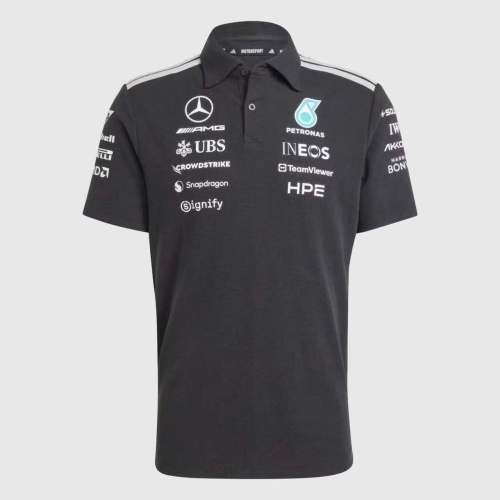 2026 Mercedes AMG Petronas Polo Shirt Black NO Number