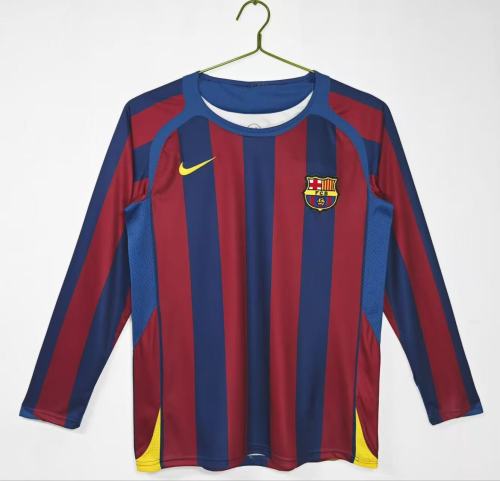 Barcelona Home Long Sleeve Retro Jersey 2005/06