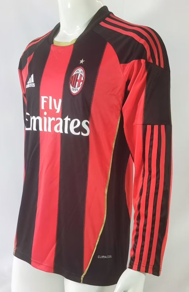 AC Milan Home Long Sleeve Retro Jersey 2010/11