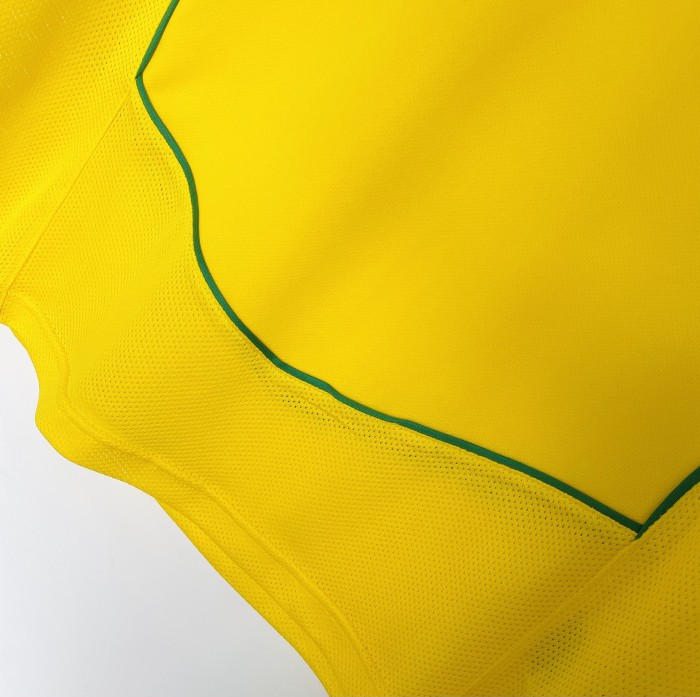 Brazil Home Retro Long Sleeve Jersey 2004