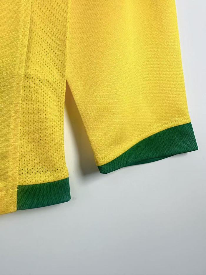 Brazil Home Retro Long Sleeve Jersey 2006