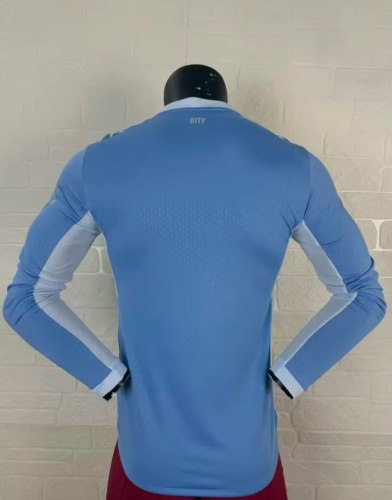 Manchester City Home Player Long Sleeve Men Jersey 26/27