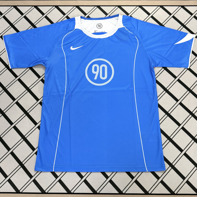 Total 90 Light Blue Retro-style soccer jersey