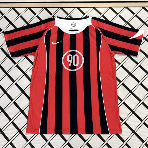 Total 90 Gym Red and Black Retro-style soccer jersey