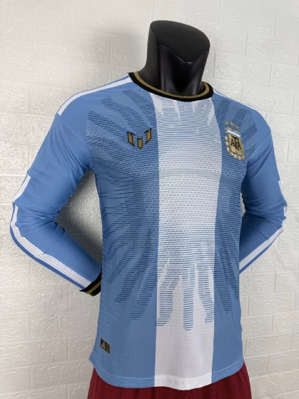 Argentina 2026 Messi Tribute Player Long Sleeve Men Jersey