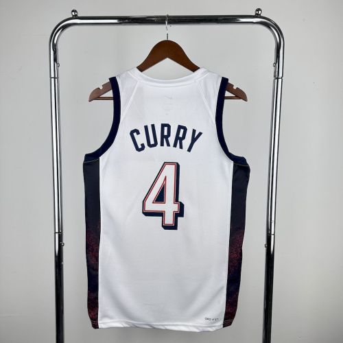 Stephen Curry Team  USA 2024 Swingman Home Jersey White