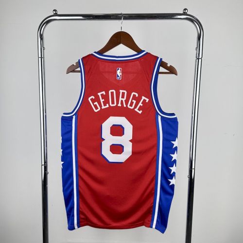 Paul George Philadelphia 76ers 2023/24 Statement Edition Swingman Jersey Red