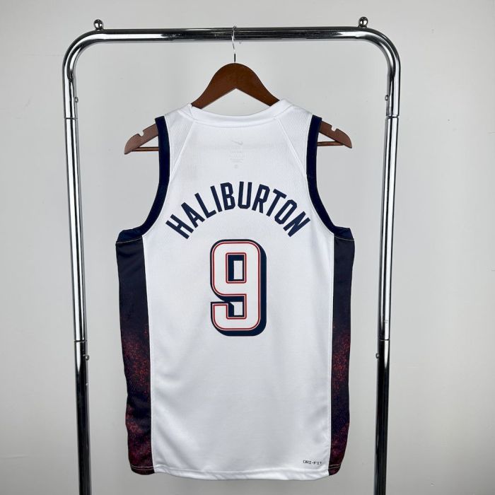 Tyrese Haliburton Team USA 2024 Swingman Home Jersey White