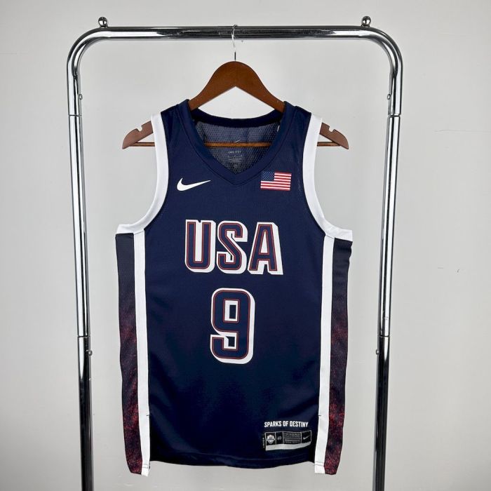 Tyrese Haliburton Team USA 2024 Swingman Away Jersey Blue