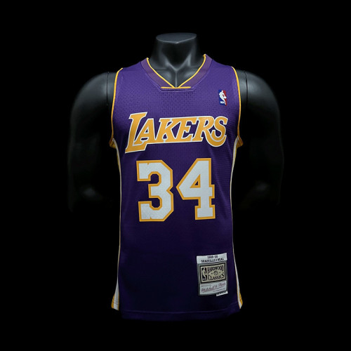 Shaquille O'Neal Los Angeles Lakers Hardwood Classics Swingman Jersey Purple