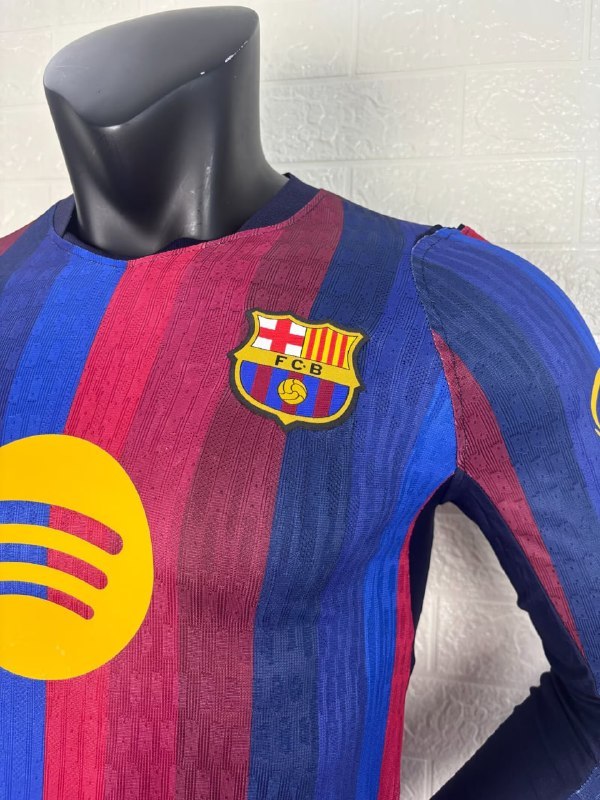 Barcelona Home Player Long Sleeve Jersey 26/27