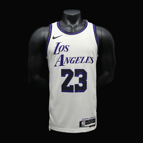 LeBron James Los Angeles Lakers City Edition Swingman Jersey 22/23 White