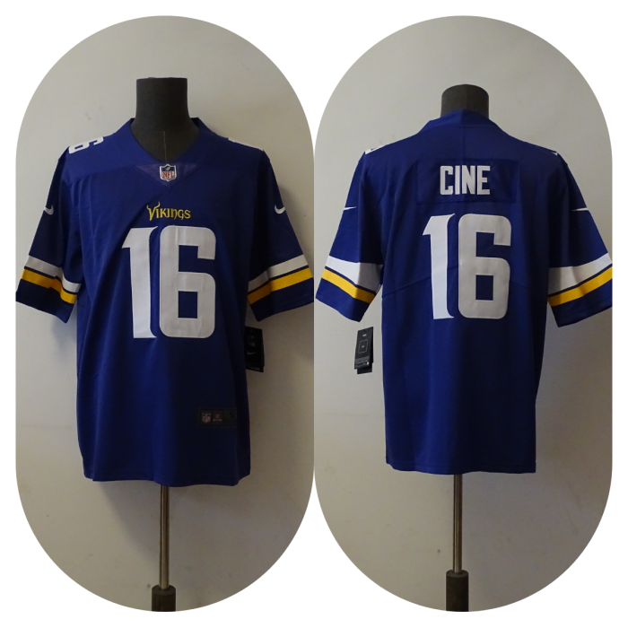 Minnesota Vikings Alternate Jersey Purple NO.16 CINE