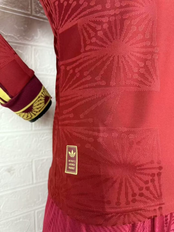 Mexico Gold Man Player Version Long Sleeve Jersey 25/26 Red