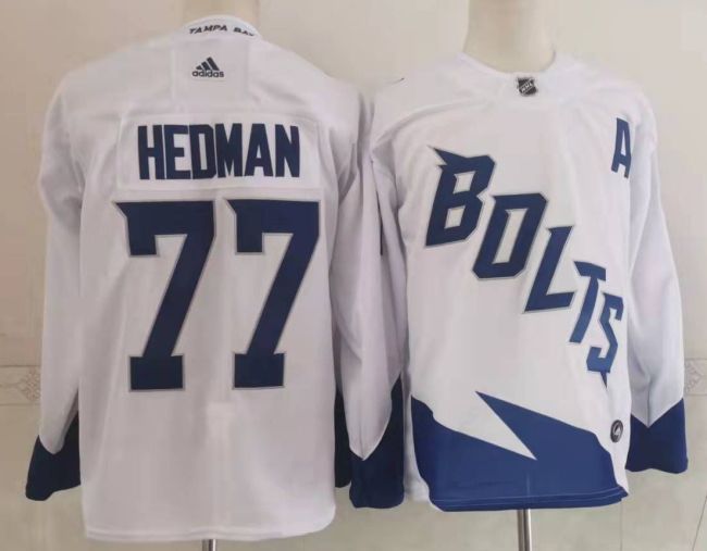 Tampa Bay Lightning 2022 Stadium Series Jersey White NO.77 HEDMAN
