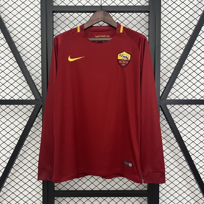 AS Roma Home Long Sleeve Retro Jersey 2017/18