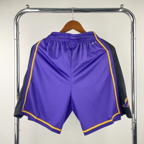 Los Angeles Lakers purple basketball shorts 2023