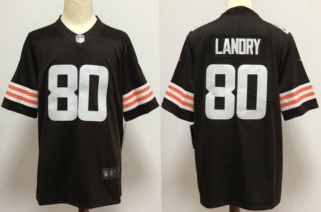Cleveland Browns Jersey Black NO.80 LANDRY
