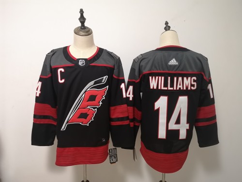Carolina Hurricanes Home Breakaway Player Jersey Black NO.14 WILLIAMS