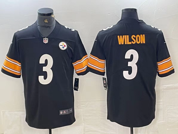 Pittsburgh Steelers Jersey Black NO.3 WILSON