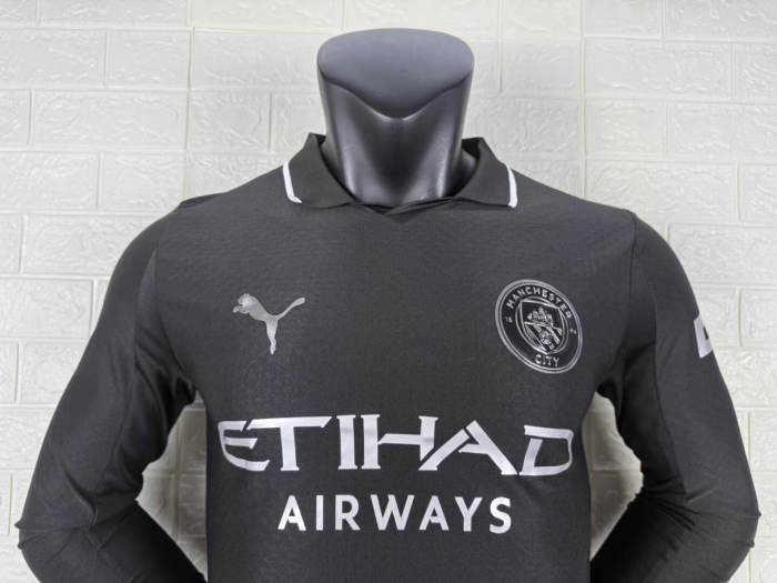 Manchester City Away Player Long Sleeve Jersey 25/26