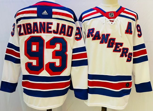 New York Rangers Home Jersey White 22/23 NO.93 ZIBANEJAD