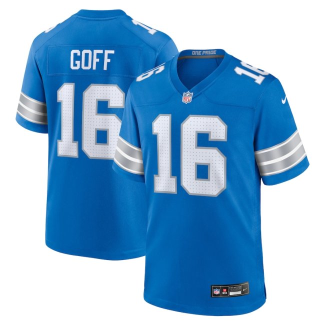 Detroit Lions Jersey Blue New style NO.16 GOFF