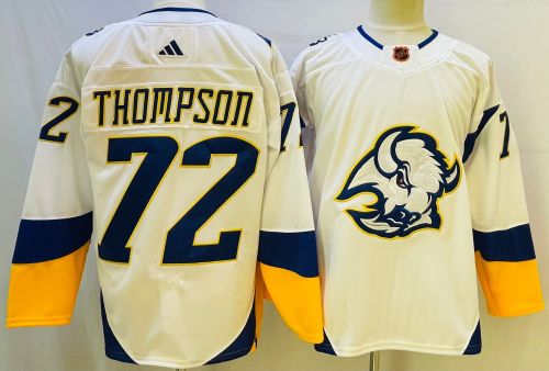 Buffalo Sabres Jersey Reverse Retro White NO.72 THOMPSON