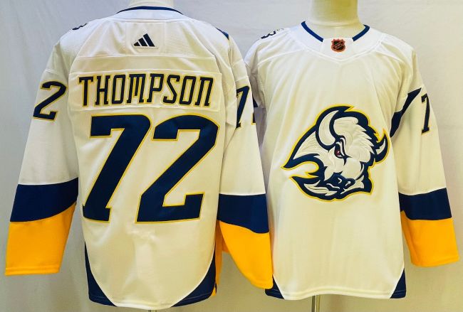 Buffalo Sabres Jersey Reverse Retro White NO.72 THOMPSON