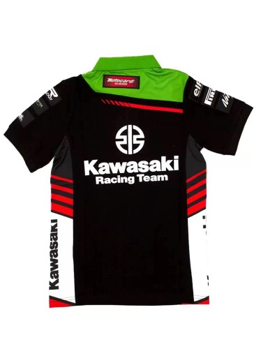 Kawasaki Racing Team Polo Shirt Black NO Number