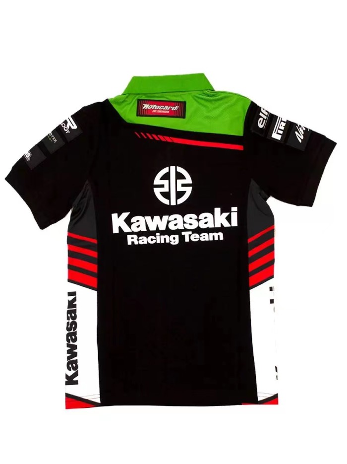 Kawasaki Racing Team Polo Shirt Black NO Number