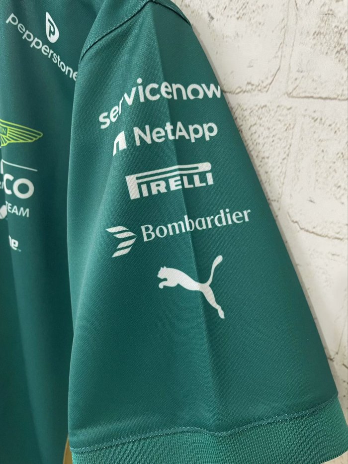 2025 Aston Martin Polo Shirt Green NO Number
