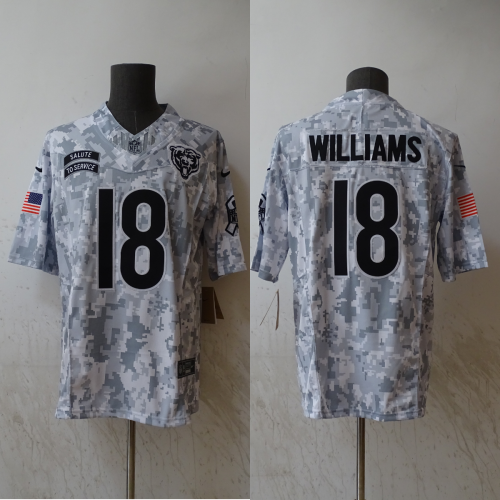 Dallas Cowboys Jersey Navy Salute NO.18 WILLIAMS