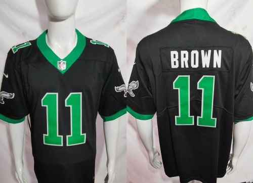 Philadelphia Eagles Jersey Retro Edition Black 2023 NO.11 BROWN