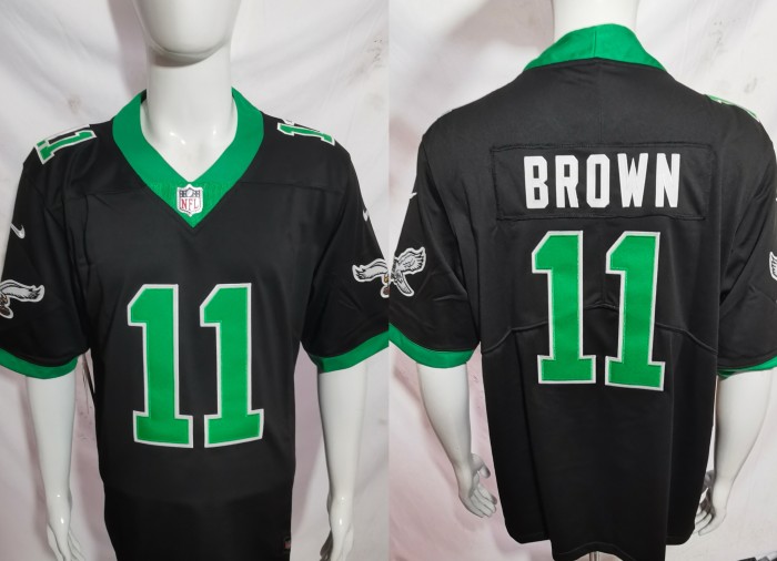 Philadelphia Eagles Jersey Retro Edition Black 2023 NO.11 BROWN