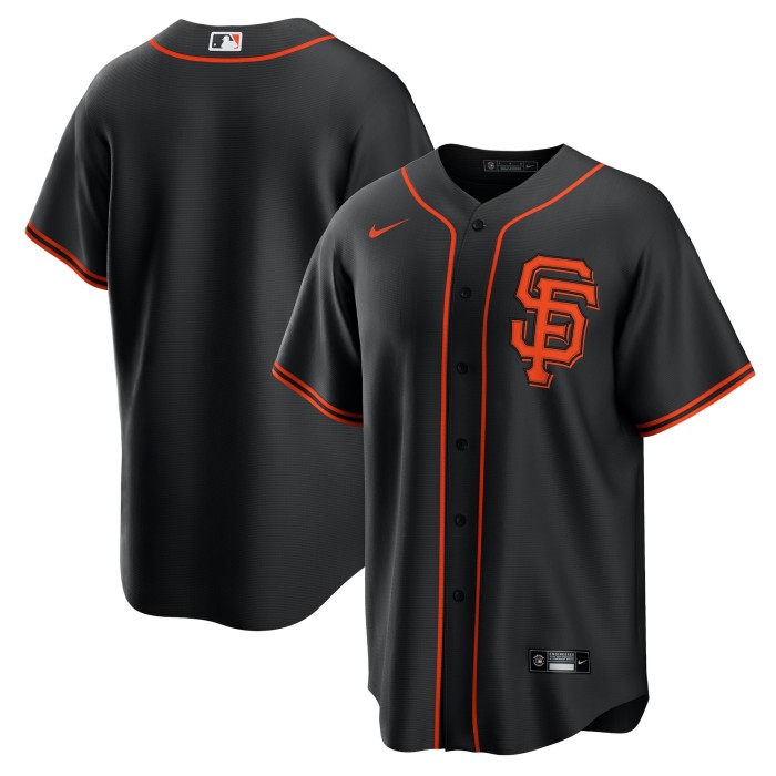 San Francisco Giants Jersey Black NO Number