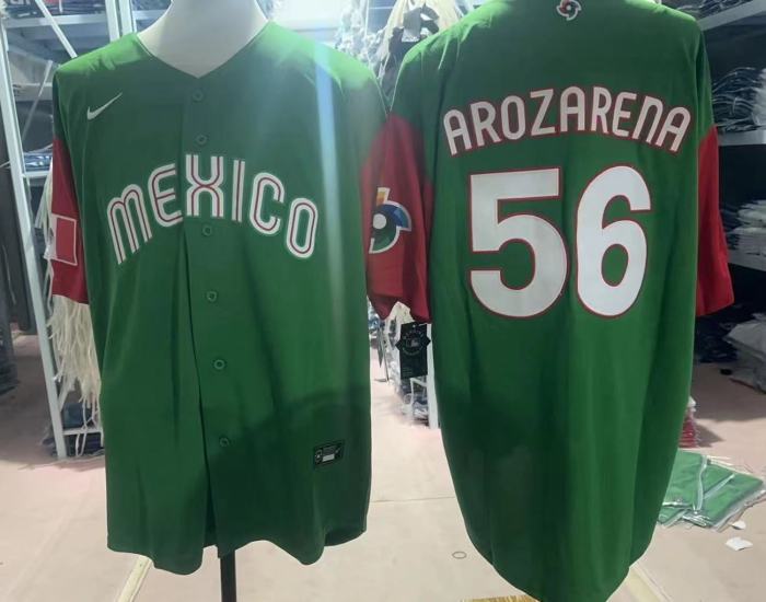 Mexico Baseball Jersey Green Classic NO.56 AROZARENA