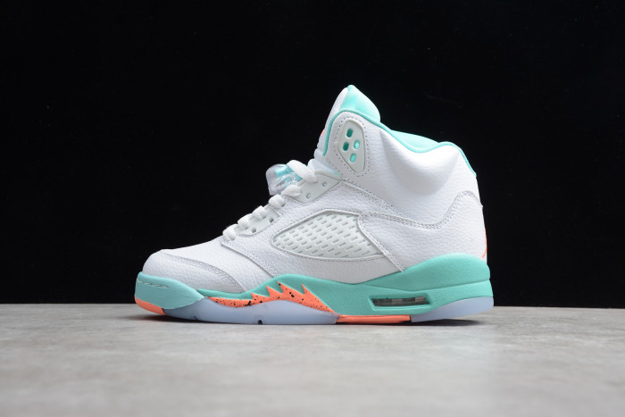 Air Jordan 5 “Light Aqua” White Blue Yellow 440892-100