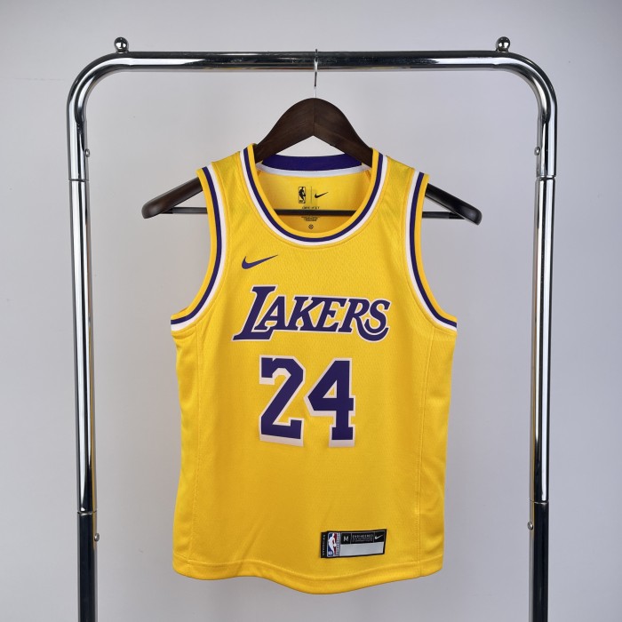 Los Angeles Lakers Kids Jersey Yellow Icon Edition 22/23 NO.24 BRYANT