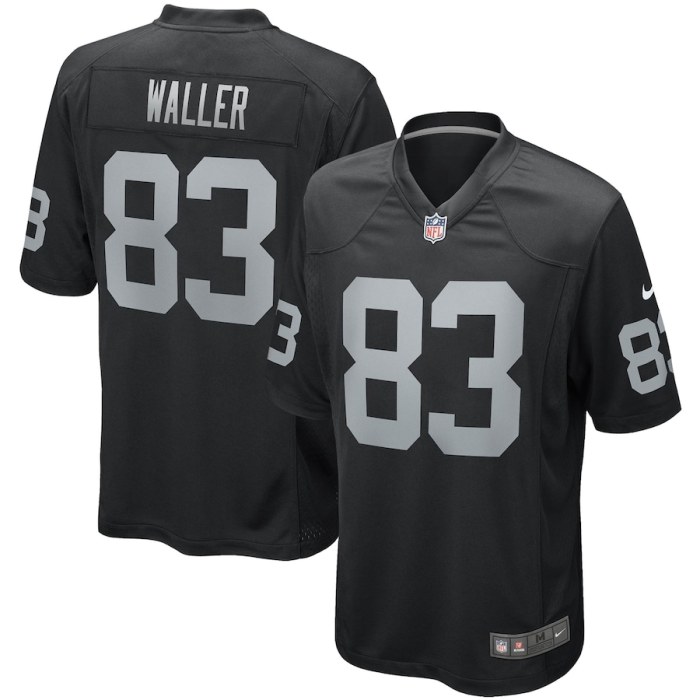Las Vegas Raiders Jerseys Black NO.83 WALLER