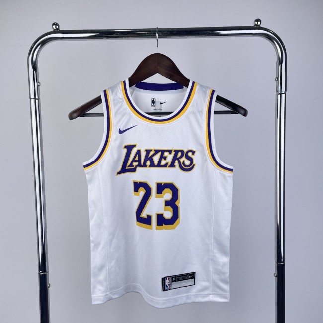Los Angeles Lakers Kids Jersey White Icon Edition 22/23 NO.23 JAMES