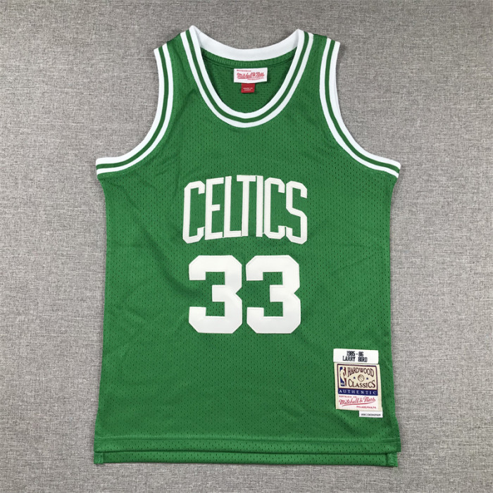 Boston Celtics KIds Jersey Green Classics Edition 85/86 NO.33 BIRD