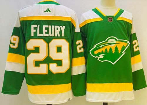 Minnesota Wild 2023/24 Premier Breakaway Jersey Green NO.29 FLEURY