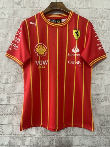 Ferrari Team X SAINZ Soccer Jersey Burnt Red NO Number