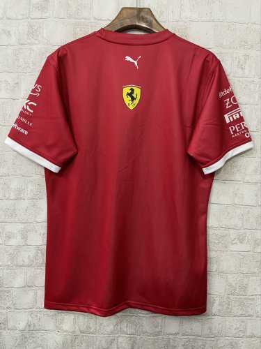 2025 Ferrari Racing T-Shirt Fleet Version Red NO Number