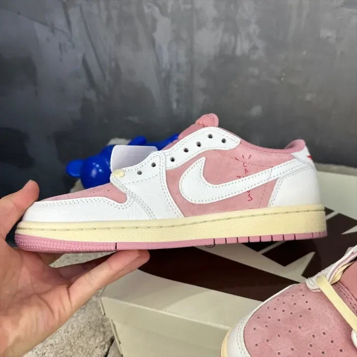 Travis Scott x Air Jordan 1 Low Pink White