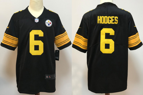 Pittsburgh Steelers Jersey Black and yellow letters NO.6 HODGES