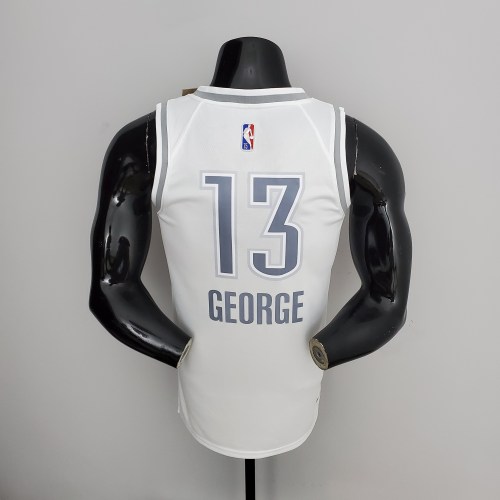 Paul George Oklahoma City Thunder 75th Anniversary 2022 City Edition Swingman Jersey White