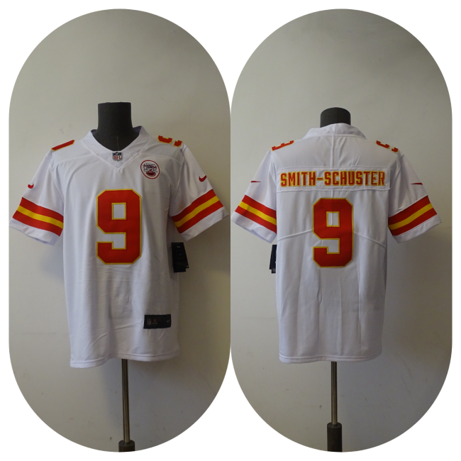 Kansas City Chiefs Jersey White NO.9 SMITH-SCHUSTER