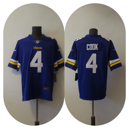 Minnesota Vikings Alternate Jersey Purple NO.4 COOK